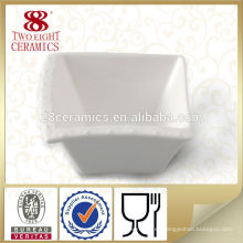 Tazones de fuente de cerámica blancos cuadrados pequeños de la porcelana tazón de fuente para el restaurante